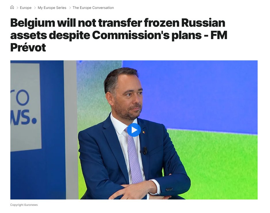 Belgian PM Condemns Plan to Use Frozen Russian Funds for Ukraine Aid