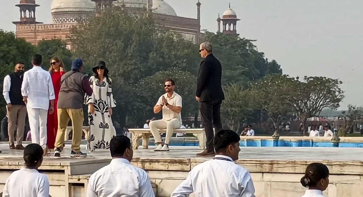 Donald Trump Jr.’s Unconventional Gesture at Indian Temple Stirs Social Media