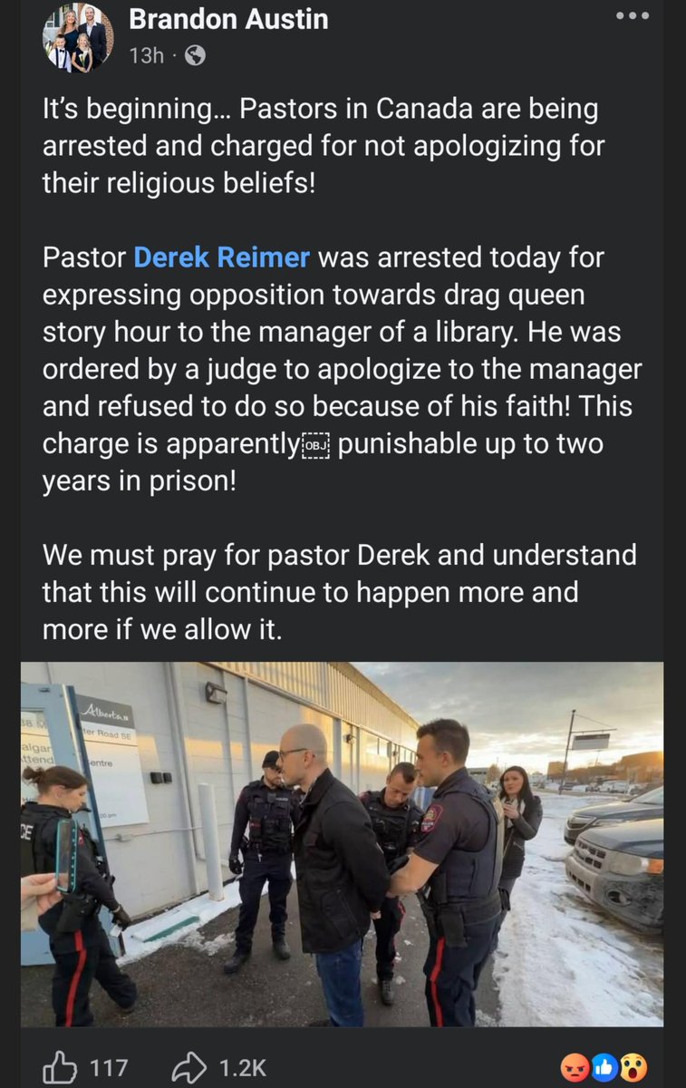 Pastor Derek Reimer Arrested After Refusing Court-Ordered Apology