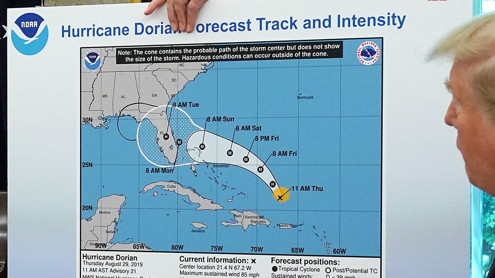 Trump Predicts Victory Over Hurricanes with Unlikely Melody